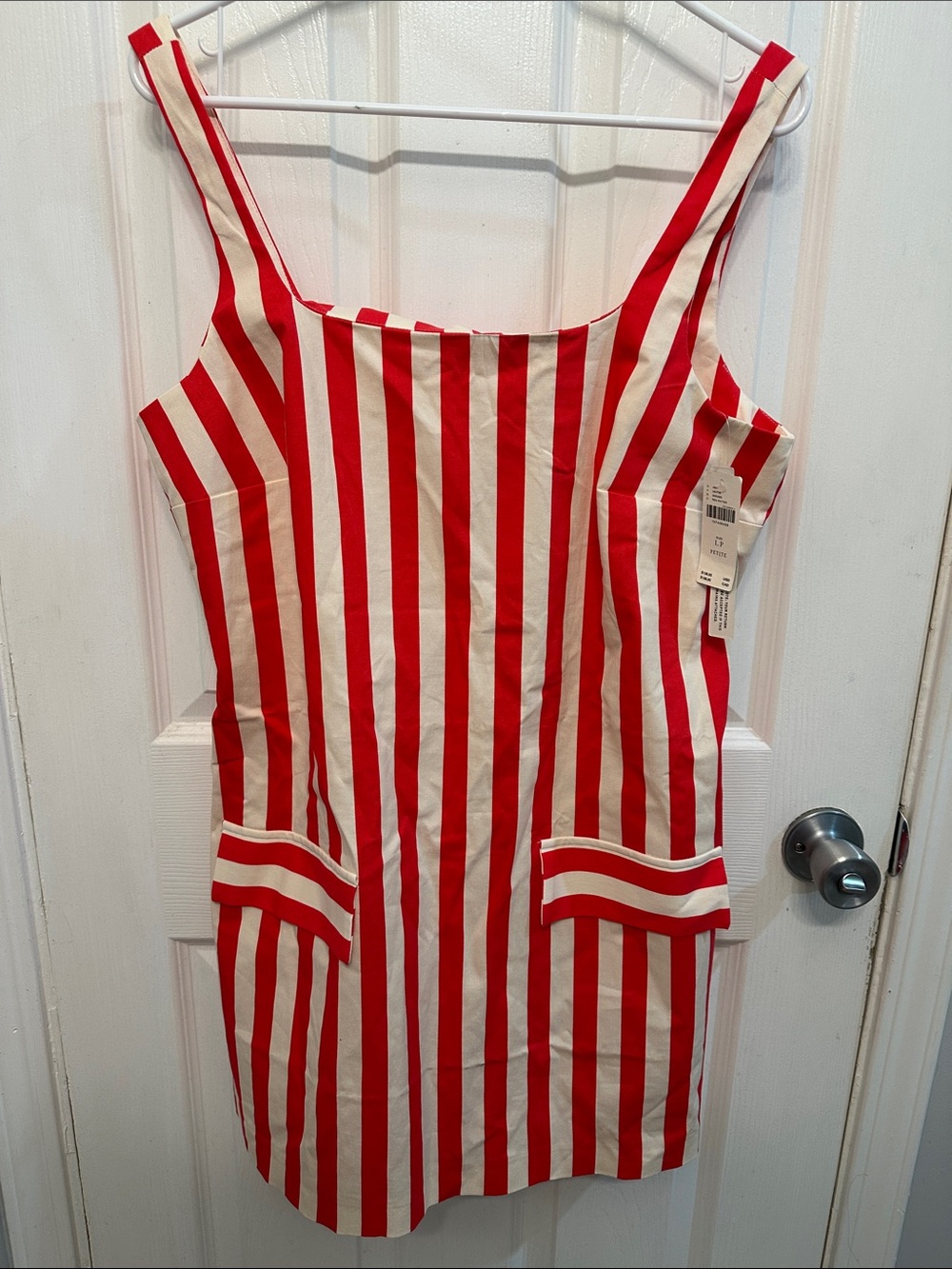 Women Red & Cream Striped One-Piece Dress